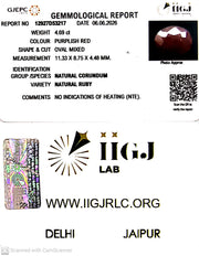 4.69/CT Natural Ruby Stone with Govt. Lab Certificate-12927D53217